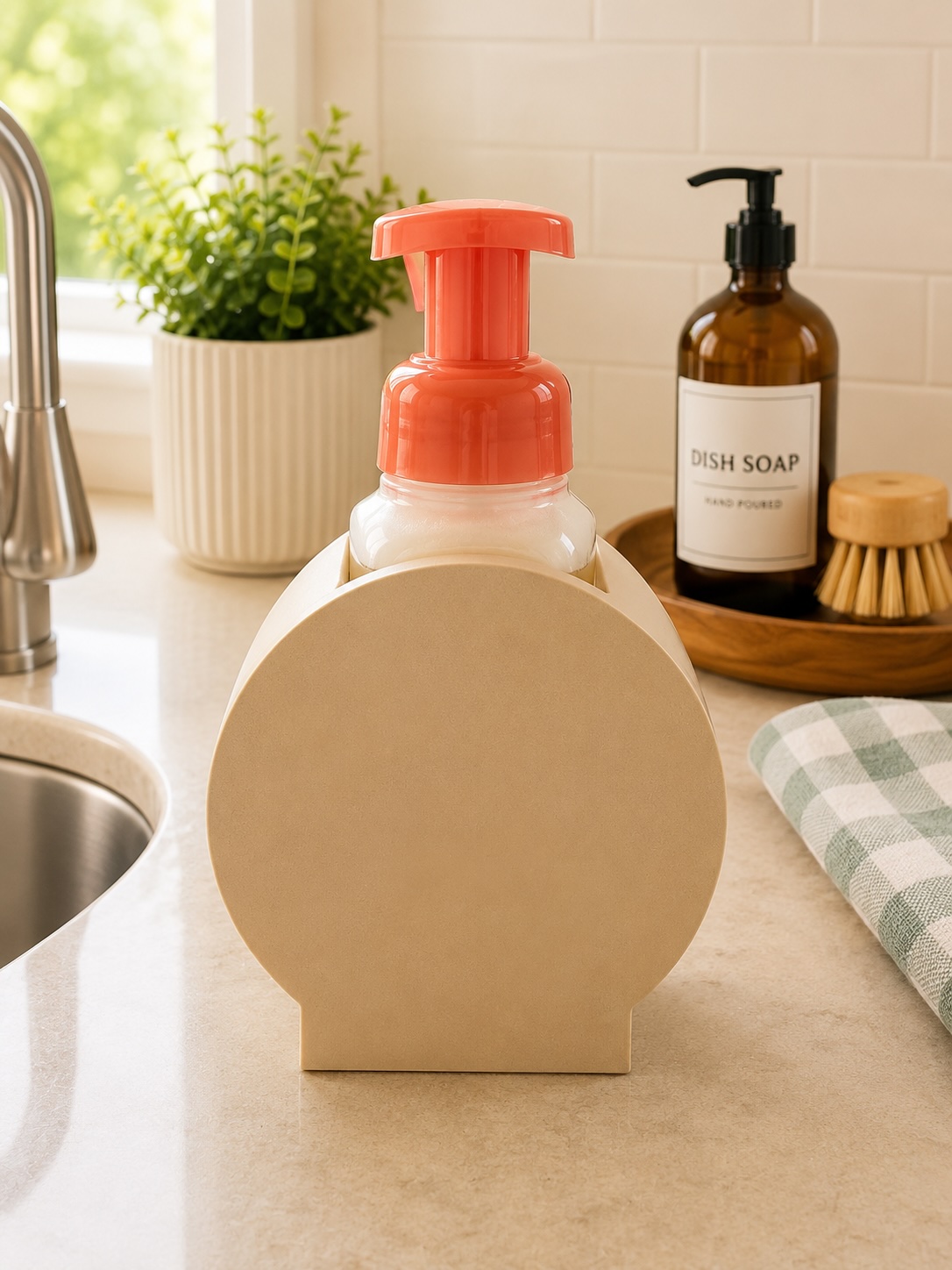Concha Foaming Hand Soap Holder | Pan Dulce Kitchen & Bathroom Decor | Fits Bath & Body Works Soap picture