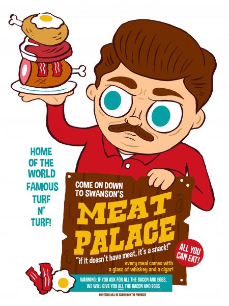 "Meat Palace" 12 X 16 poster