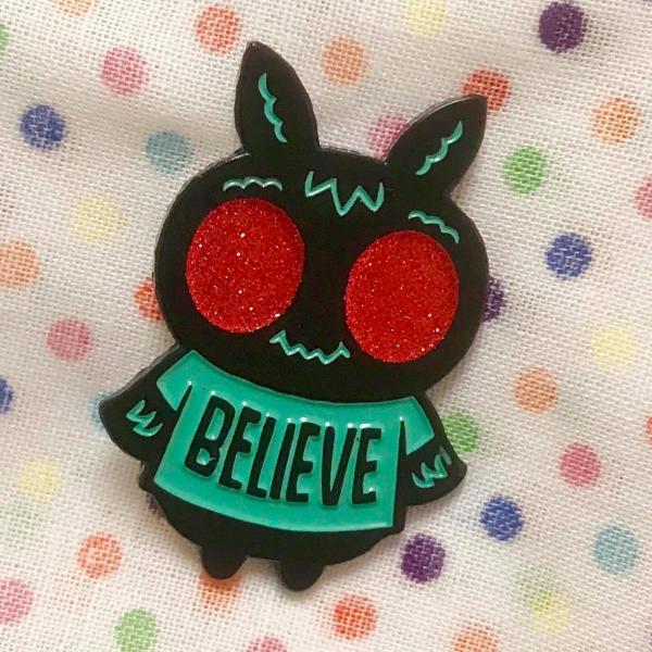 "Mothman" soft enamel pin picture