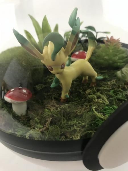 Leafeon Large Pokeball Terrarium picture