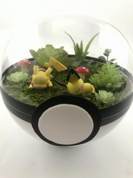 Pikachu and Pichu Large Pokeball Terrarium picture