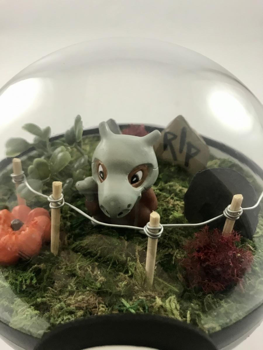 Cubone Cemetary Large Pokeball Terrarium picture