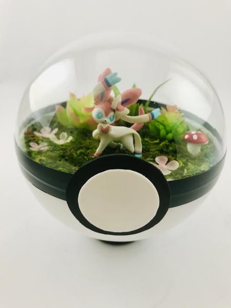 Sylveon Fairy Forest Large Pokeball Terrarium