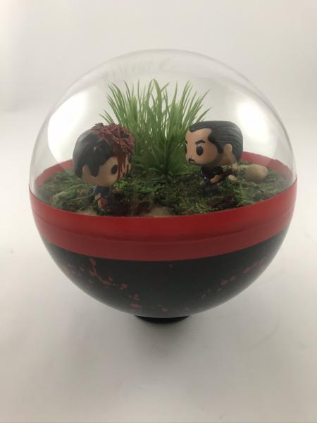 The Walking Dead Negan and Glenn- Death Scene Globe Terrarium Diorama picture