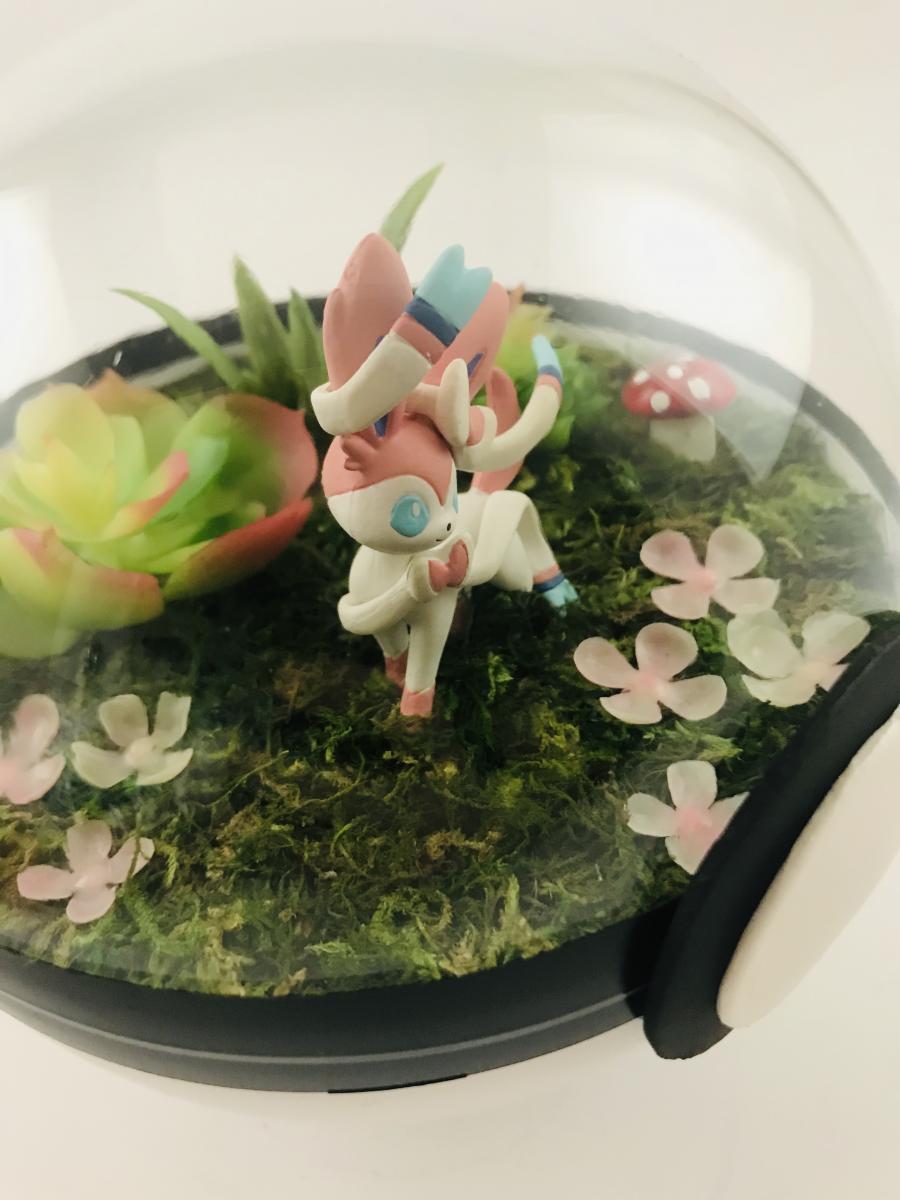 Sylveon Fairy Forest Large Pokeball Terrarium picture