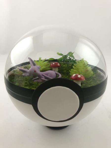 Sleeping Espeon Large Pokeball Terrarium