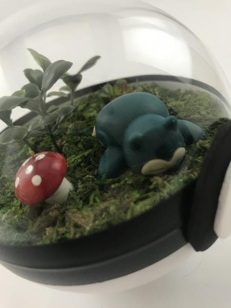 Sleeping Snorlax Small Pokeball Terrarium picture