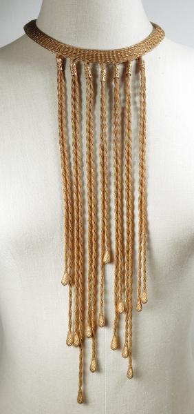 Long Fringe Necklace on Viking Knit Band