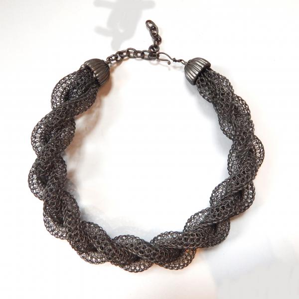 Braided Charcoal Viking Knit Choker picture