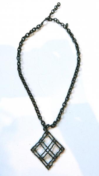 Woven Wire Diamonds Necklace on Chain picture