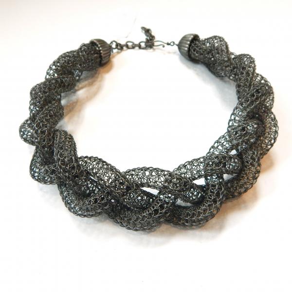 Braided Charcoal Viking Knit Choker picture