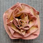 Folded Rose of fine wire mesh