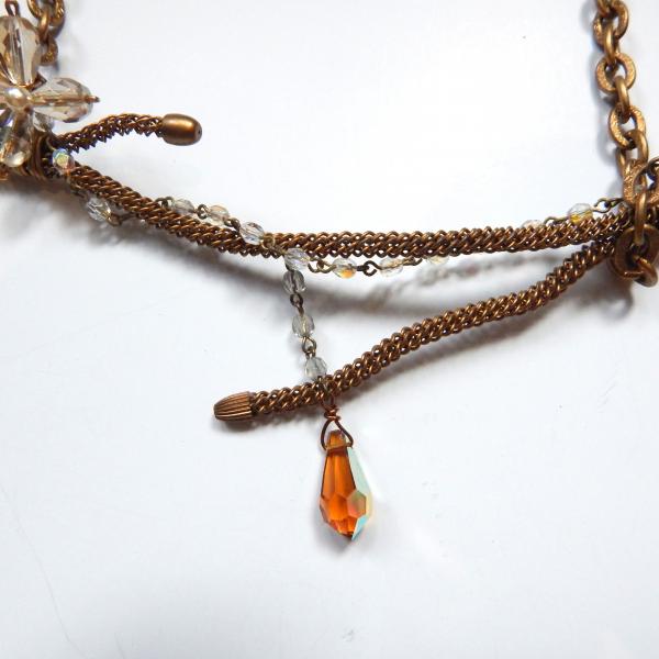 Twisted Mesh Twig Necklace with Crystals picture