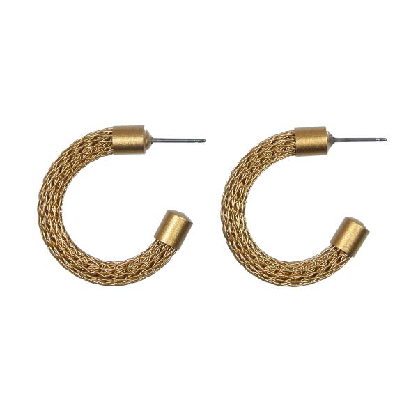 Small Viking Knit Hoop Earring picture