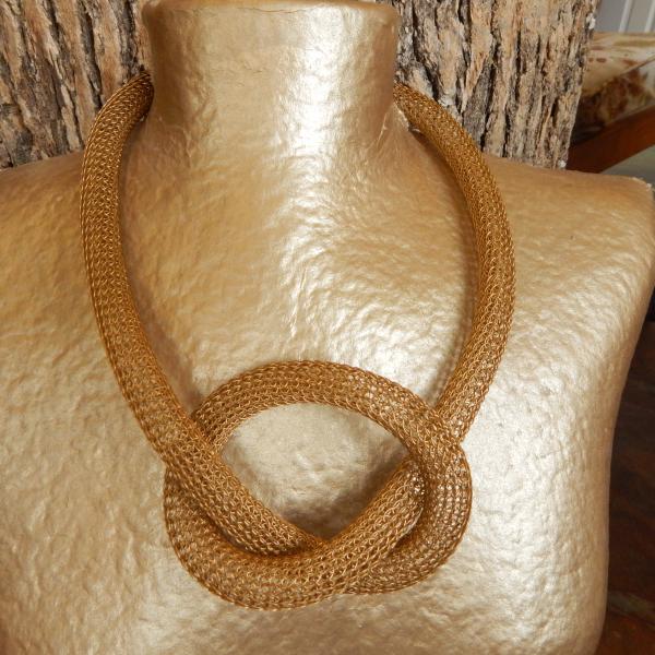 Viking Knit Tubular Knot Necklace picture