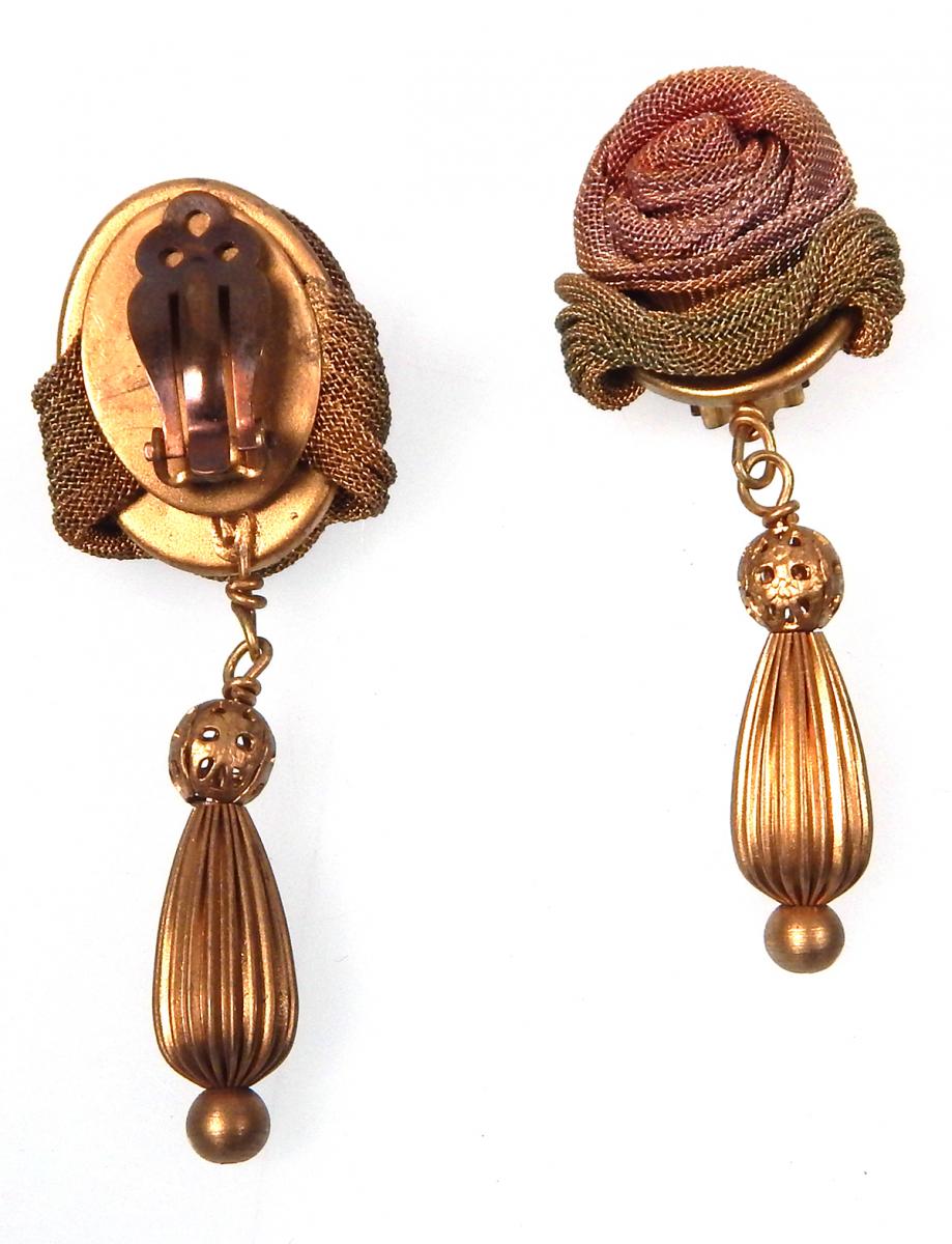Rose and Pleated Wrap Earrings picture