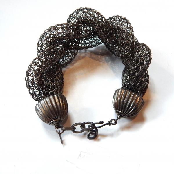 Braided Charcoal Viking Knit Bracelet picture