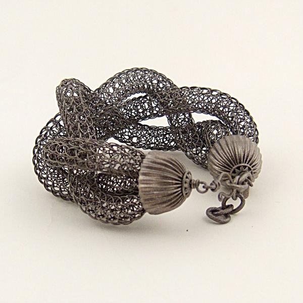 Braided Charcoal Viking Knit Bracelet