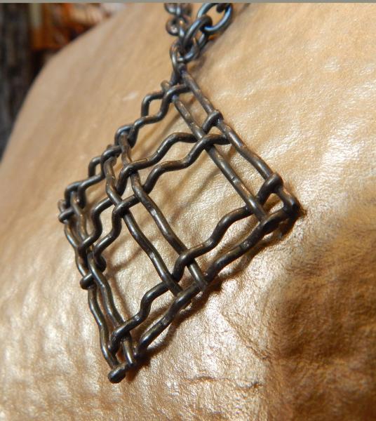 Woven Wire Diamonds Necklace on Chain picture