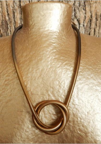 Knotted Half Round Snake Necklace picture