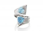 Blue Topaz "Double Curl"