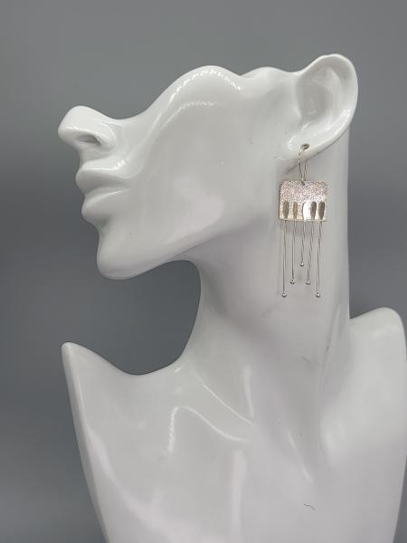 Silver Keyboard Earrings picture