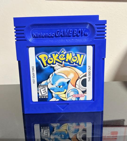 3D Printed - GameBoy Cartridge Wall Art Pokemon Blue