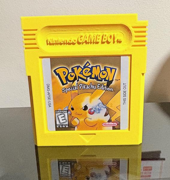 3D Printed - GameBoy Cartridge Wall Art Pokemon Yellow