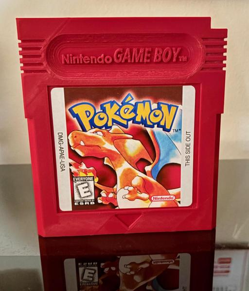 3D Printed - GameBoy Cartridge Wall Art Pokemon Red