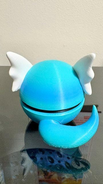 3D Printed - Dratini Pokeball picture