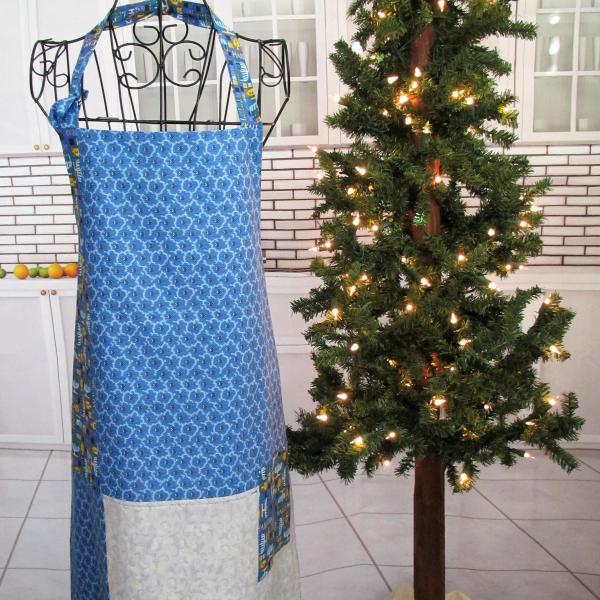 Reversible Adult Holiday (Hanukkah) Bib Apron picture