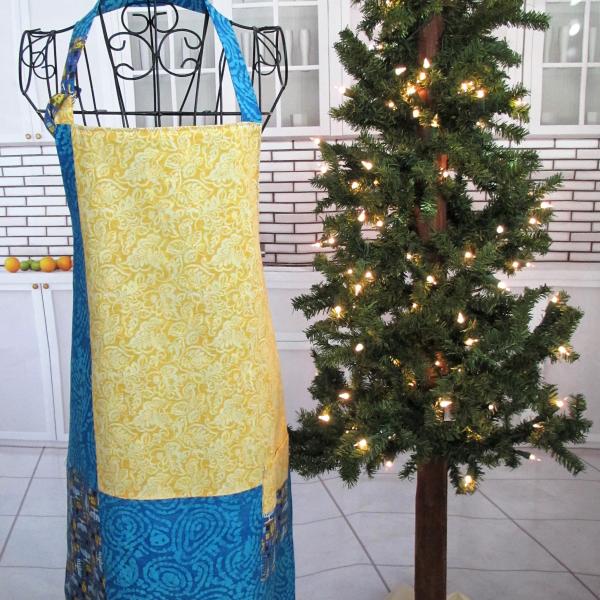 Reversible Adult Holiday (Hanukkah) Bib Apron picture