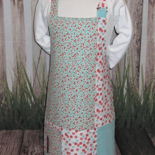 Kids Reversible Full Bib Apron w/Adjustable Neck Strap