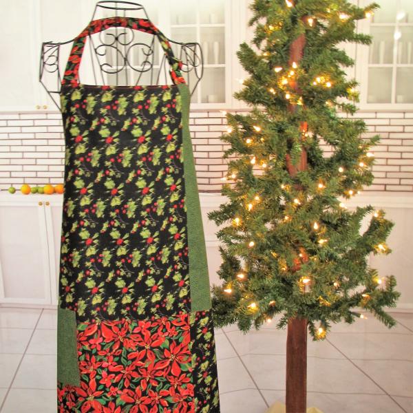 Reversible Adult Holiday Bib Apron picture