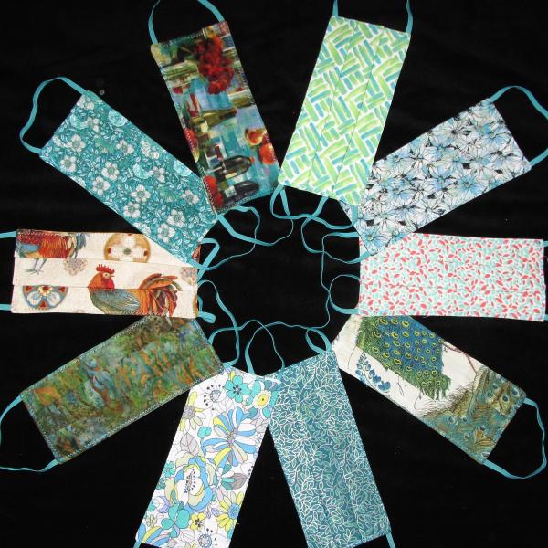 Face Masks w/Turquoise Elastic
