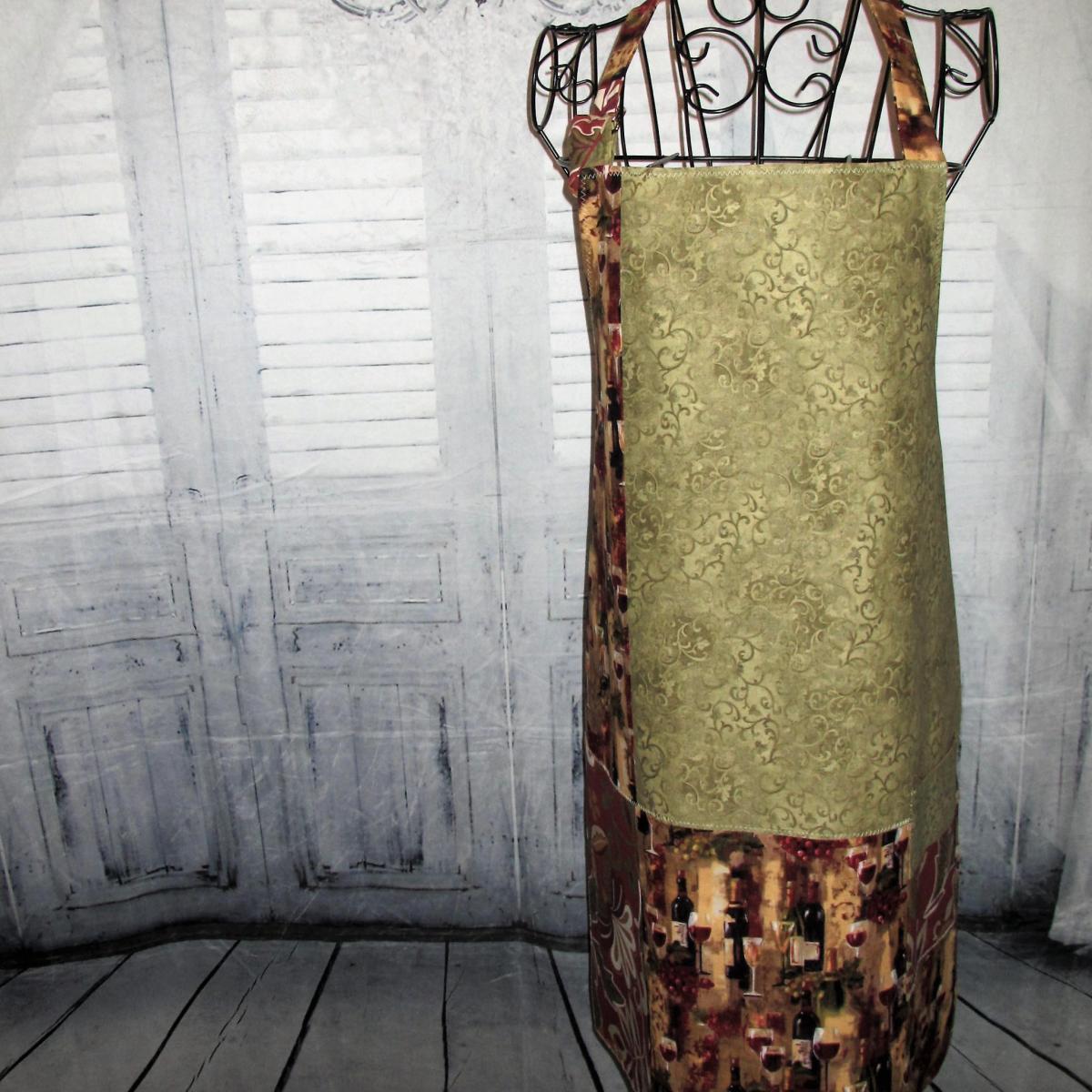 Adult Reversible Full Bib Apron w/Adjustable Neck Strap picture
