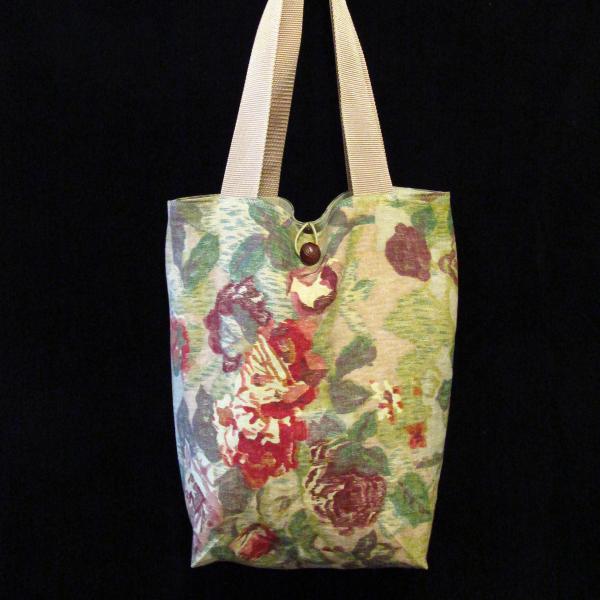 Linen Handbag w/Inside Lining and 2 Pockets