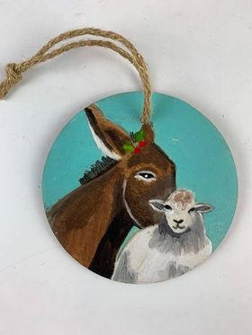 Nativity Donkey/Sheep Ornament picture