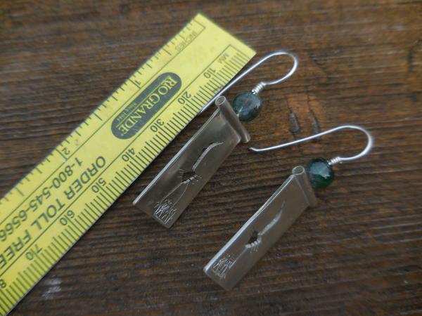 Crane earrings in sterling silver with green tourmaline LY E 7715 picture