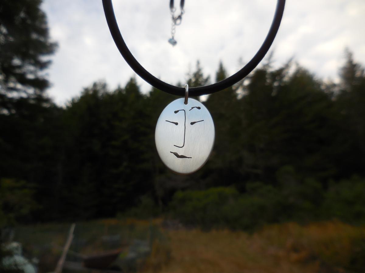 Unmentionables sterling silver oval pendant LY N 3335 picture