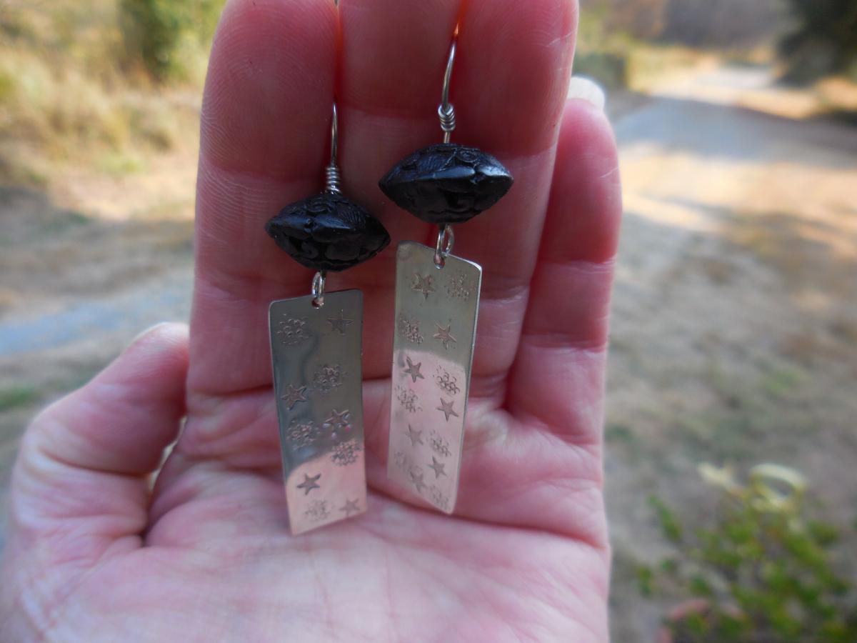 Dream series with stars and bubble pattern, black cinnabar LY E N33 picture