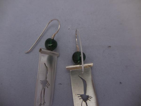 Crane earrings in sterling silver with green tourmaline LY E 7715 picture