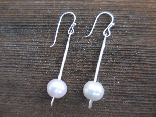 Forged sterling silver with white pearls LY E 7745 picture