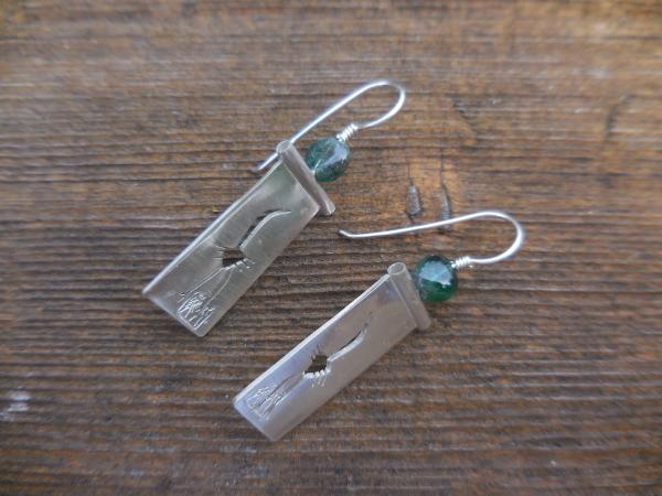 Crane earrings in sterling silver with green tourmaline LY E 7715 picture