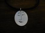 Unmentionables sterling silver oval pendant LY N 3335