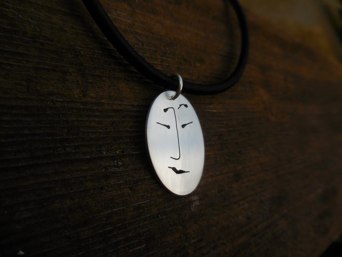 Unmentionables sterling silver oval pendant LY N 3335 picture