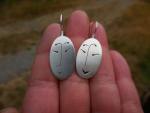 Oval hanging hand pierced earrings LY E 7719