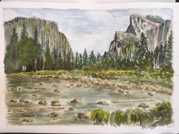 Yosemite Valley, wooden tray picture