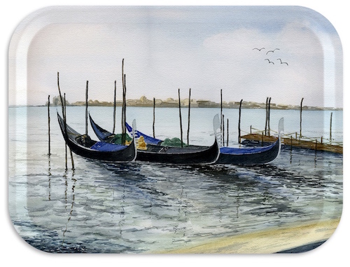 Gondolas at rest, Venezia, Italy