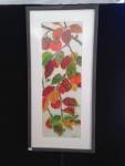 Persimmon Branch Cascade, original, framed